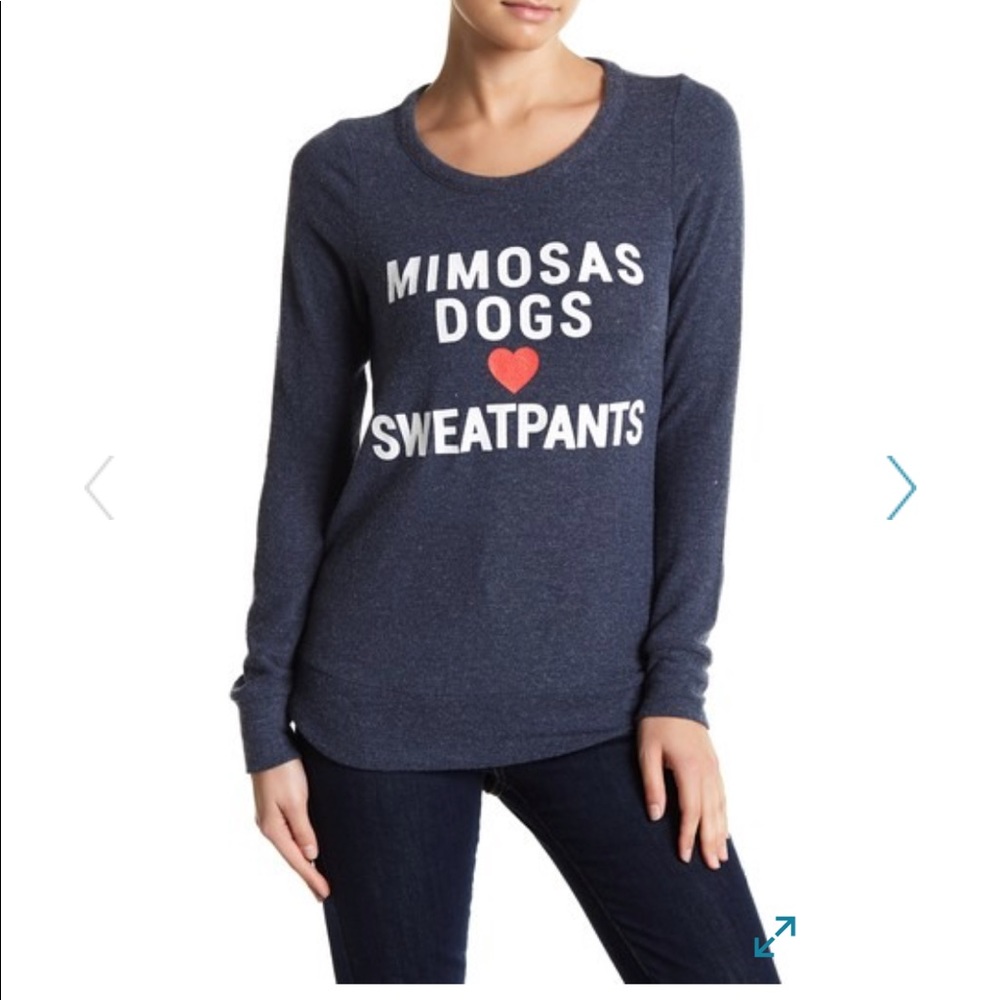 CHASER Mimosas Dogs ❤️ Sweatpants Sweatshirt NEW - Picture 5 of 8
